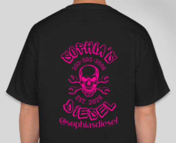 Sophia's Diesel T-Shirt Black + Pink